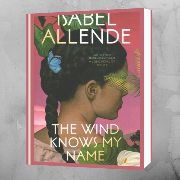 Book cover featuring a woman in profile with a butterfly in her hair, set against a pink background with foliage. Text includes the author's name and the book title.